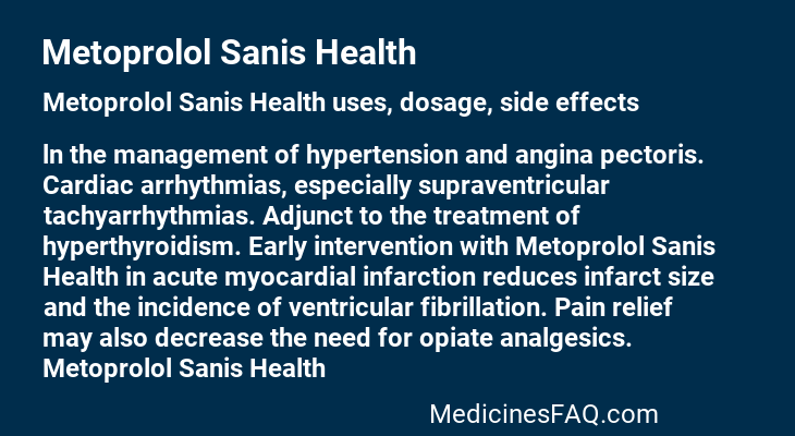Metoprolol Sanis Health