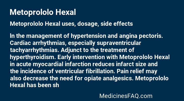 Metoprololo Hexal