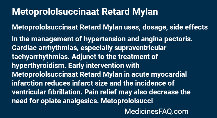 Metoprololsuccinaat Retard Mylan