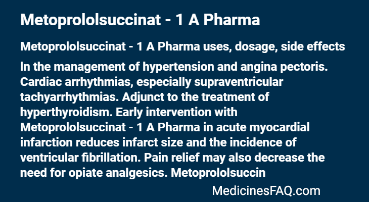 Metoprololsuccinat - 1 A Pharma
