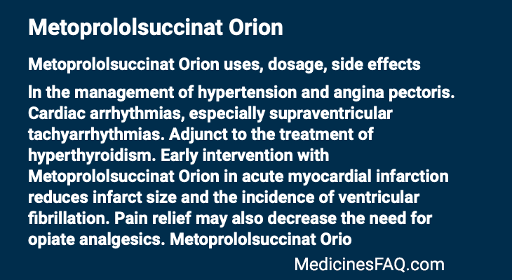 Metoprololsuccinat Orion