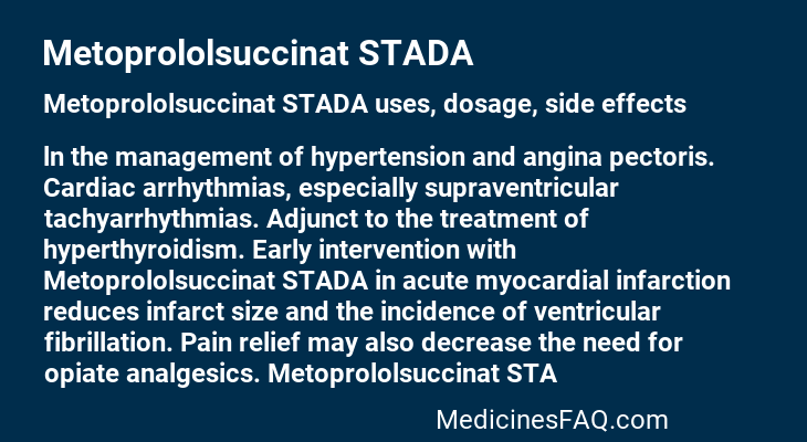 Metoprololsuccinat STADA