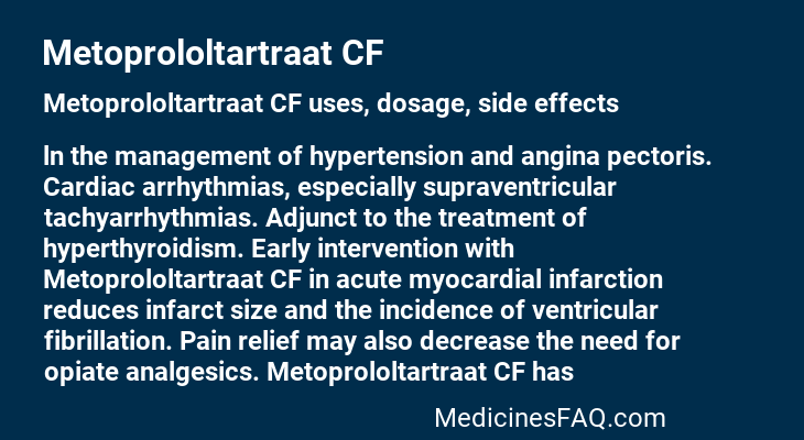 Metoprololtartraat CF