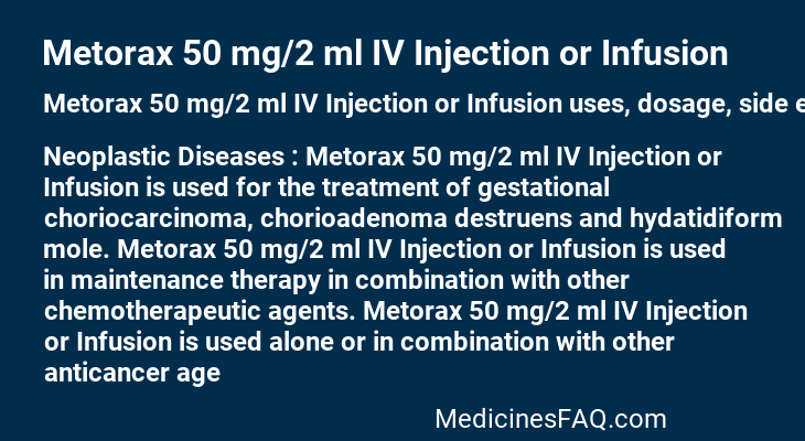 Metorax 50 mg/2 ml IV Injection or Infusion