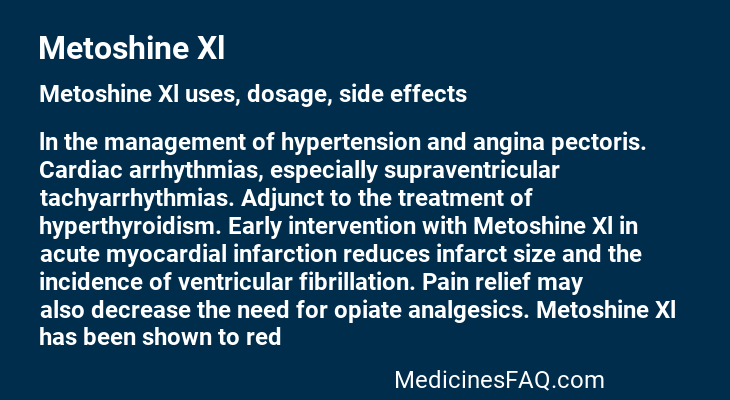 Metoshine Xl