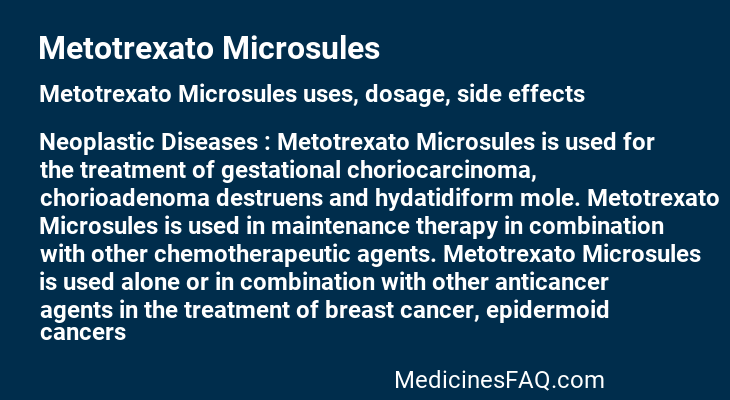 Metotrexato Microsules