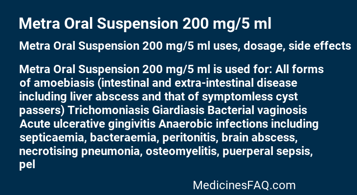 Metra Oral Suspension 200 mg/5 ml