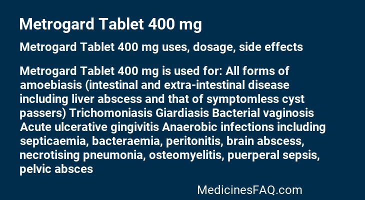 Metrogard Tablet 400 mg