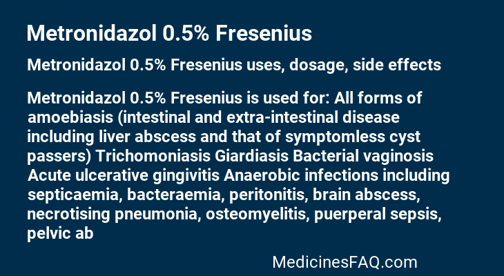 Metronidazol 0.5% Fresenius
