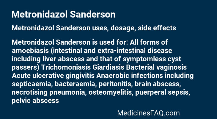 Metronidazol Sanderson