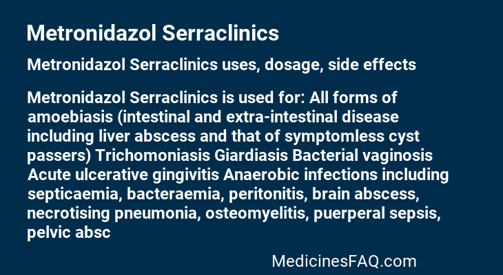 Metronidazol Serraclinics