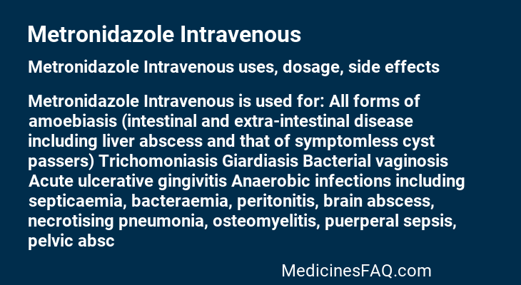 Metronidazole Intravenous