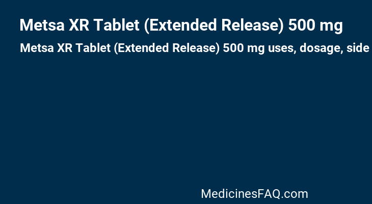 Metsa XR Tablet (Extended Release) 500 mg