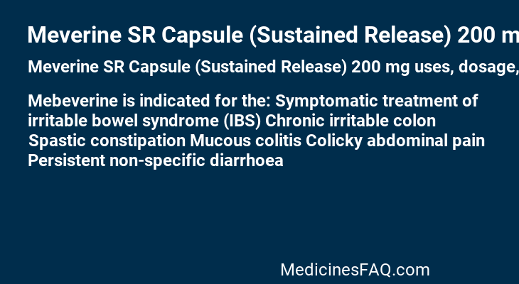 Meverine SR Capsule (Sustained Release) 200 mg