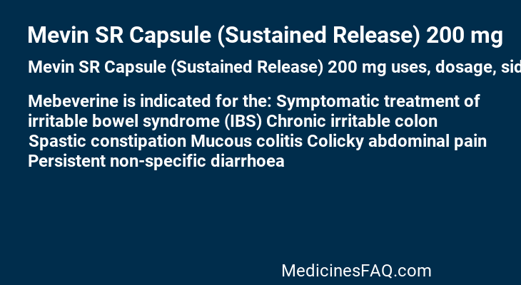 Mevin SR Capsule (Sustained Release) 200 mg