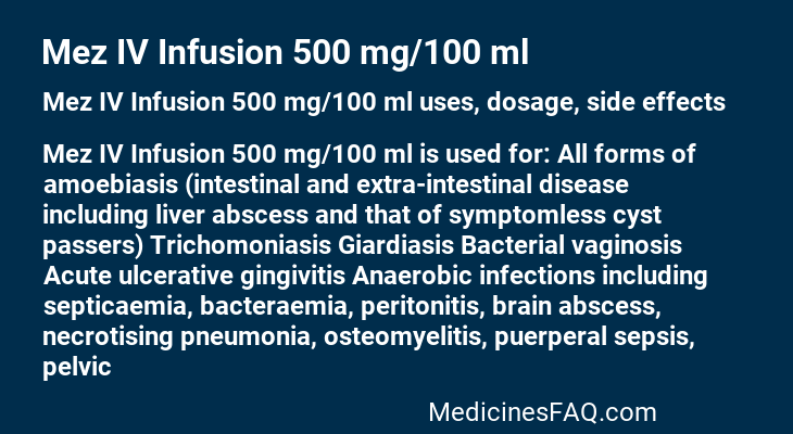 Mez IV Infusion 500 mg/100 ml