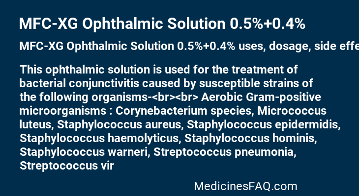 MFC-XG Ophthalmic Solution 0.5%+0.4%