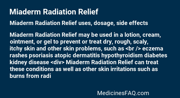 Miaderm Radiation Relief