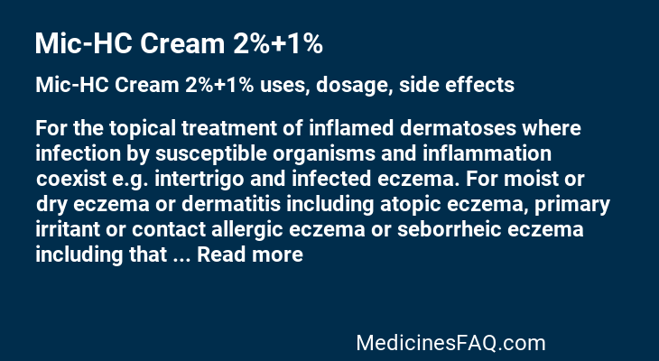 Mic-HC Cream 2%+1%