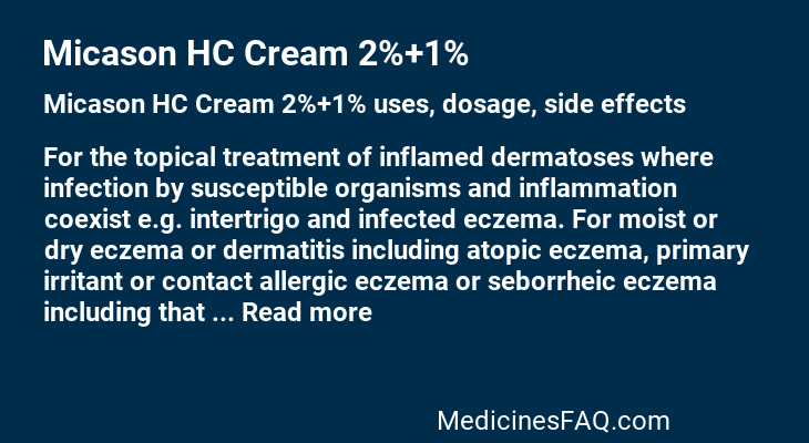 Micason HC Cream 2%+1%