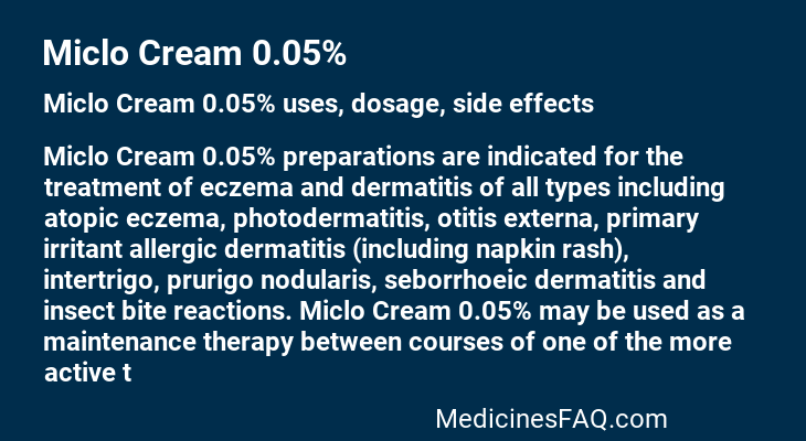 Miclo Cream 0.05%