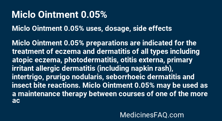 Miclo Ointment 0.05%