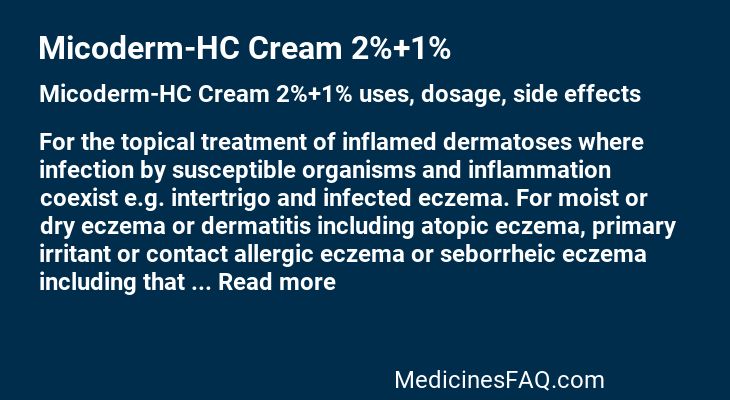 Micoderm-HC Cream 2%+1%