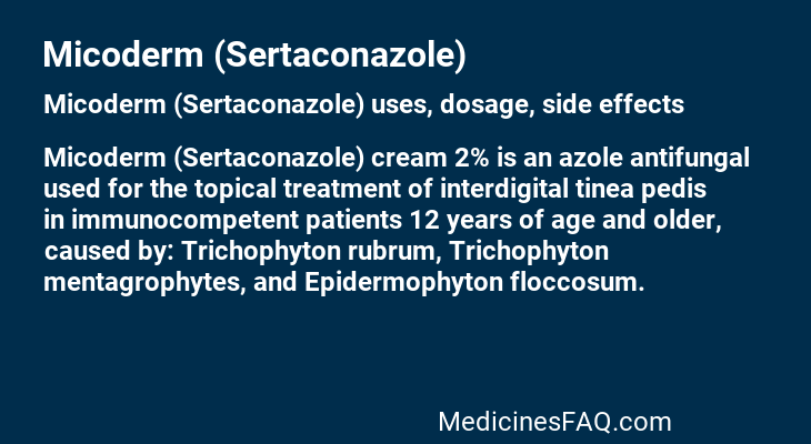 Micoderm (Sertaconazole)