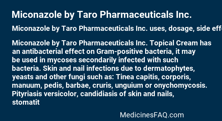 Miconazole by Taro Pharmaceuticals Inc.