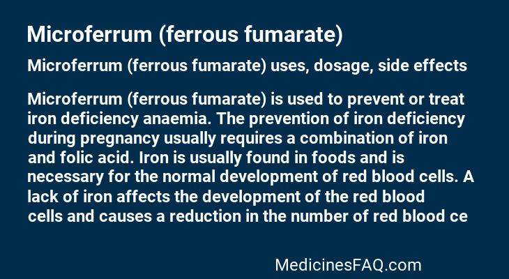 Microferrum (ferrous fumarate)