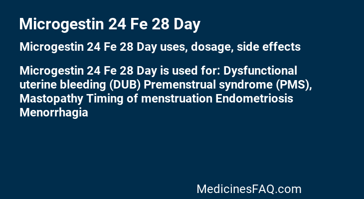 Microgestin 24 Fe 28 Day