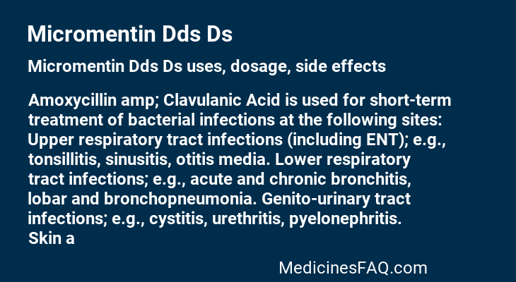 Micromentin Dds Ds