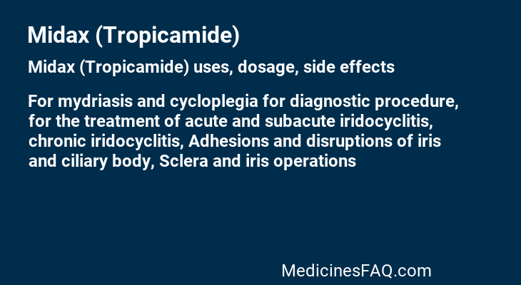 Midax (Tropicamide)