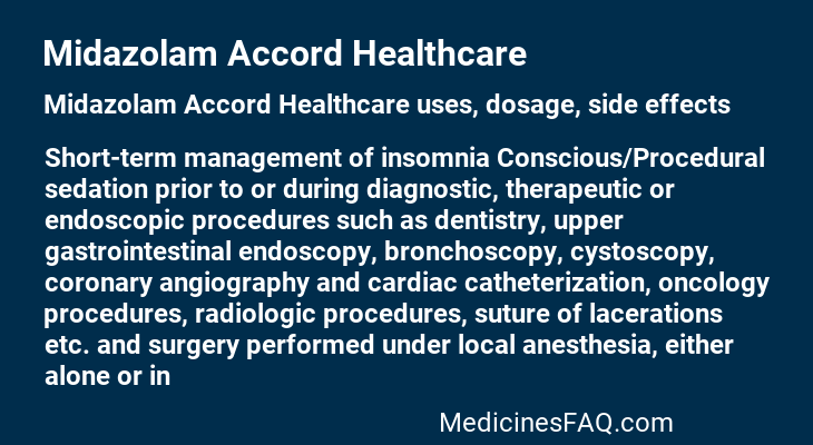 Midazolam Accord Healthcare