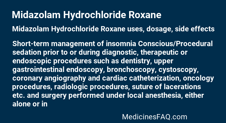 Midazolam Hydrochloride Roxane
