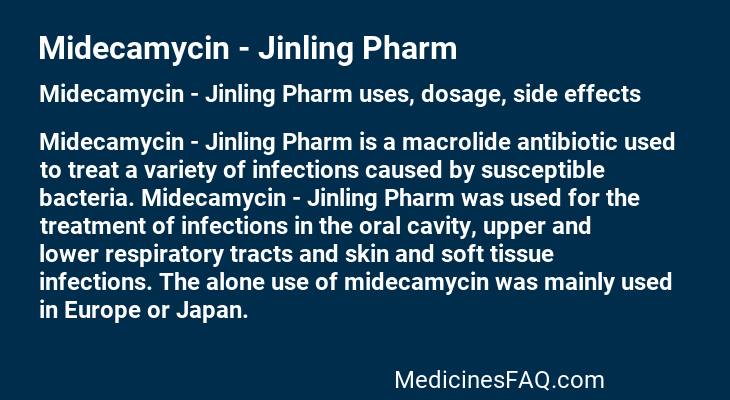 Midecamycin - Jinling Pharm