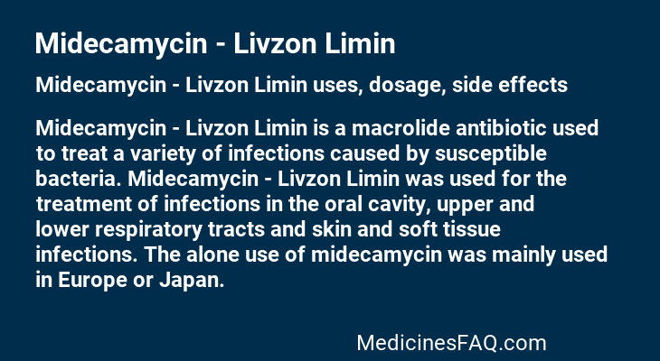 Midecamycin - Livzon Limin