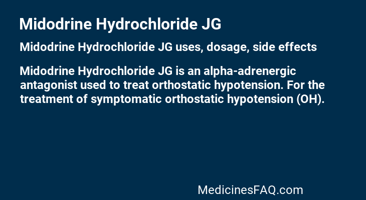 Midodrine Hydrochloride JG