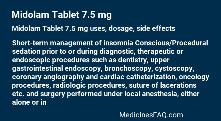 Midolam Tablet 7.5 mg