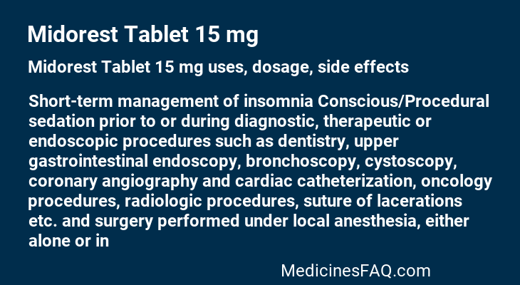 Midorest Tablet 15 mg