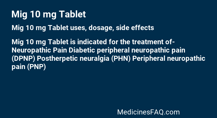 Mig 10 mg Tablet