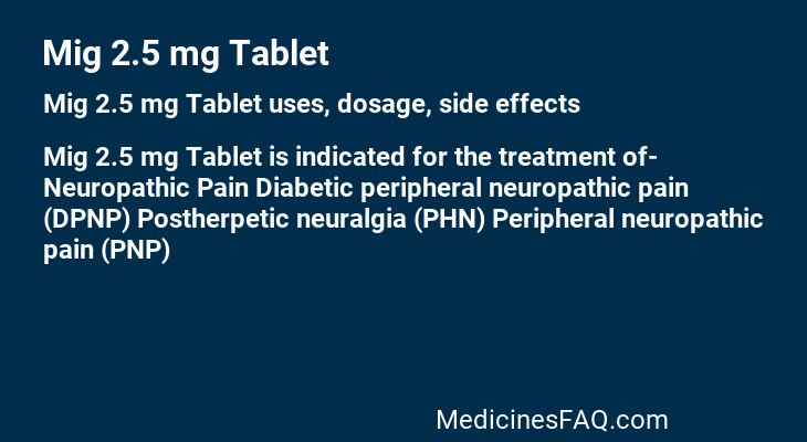 Mig 2.5 mg Tablet