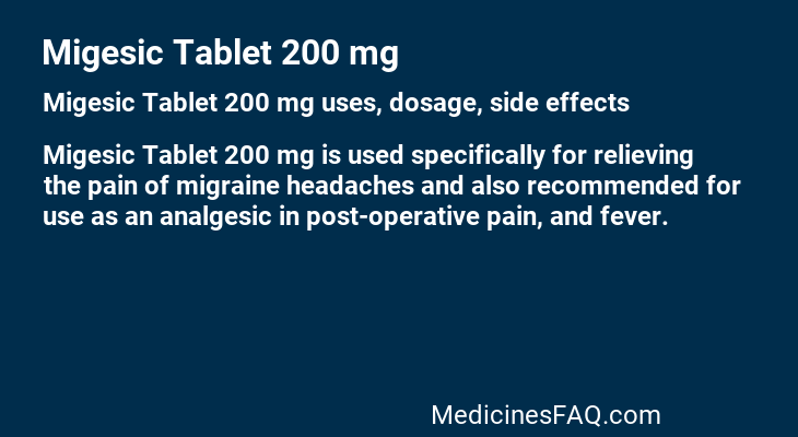 Migesic Tablet 200 mg