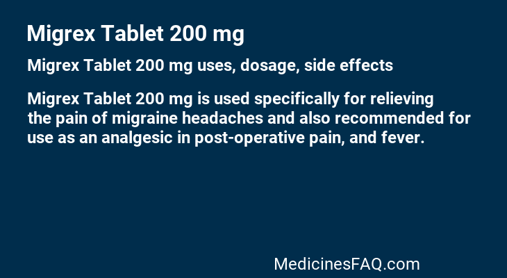 Migrex Tablet 200 mg