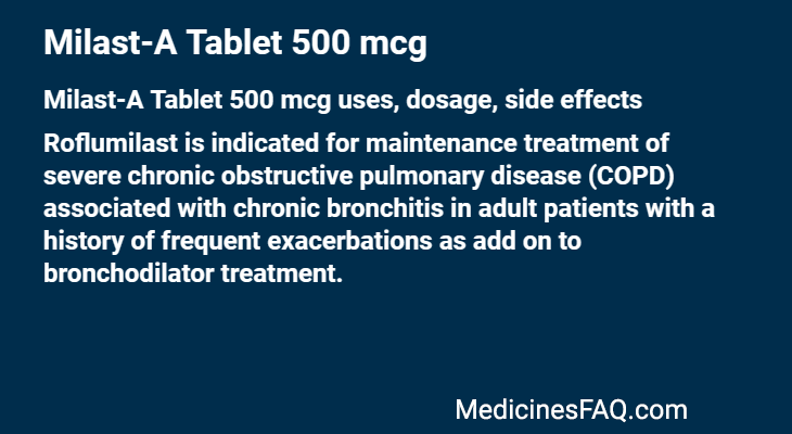 Milast-A Tablet 500 mcg