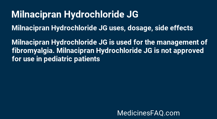 Milnacipran Hydrochloride JG