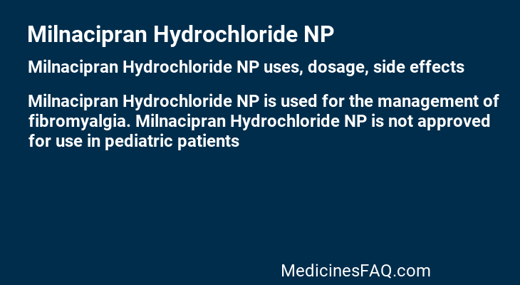 Milnacipran Hydrochloride NP