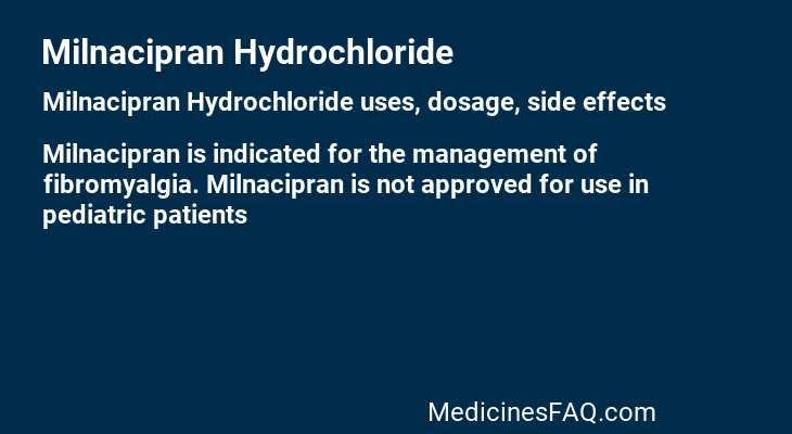 Milnacipran Hydrochloride