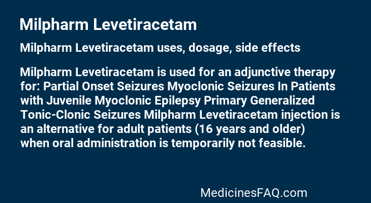 Milpharm Levetiracetam