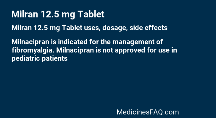 Milran 12.5 mg Tablet